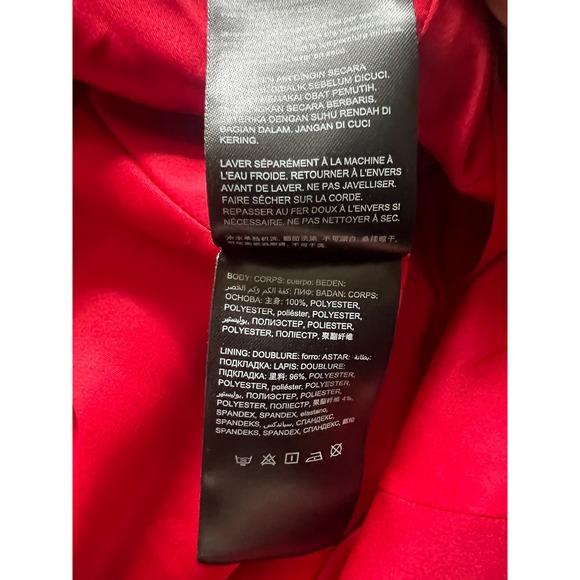 Bebe Cross Back Chiffon Skater Dress Red Size 6 New with Tags - Picture 12 of 12